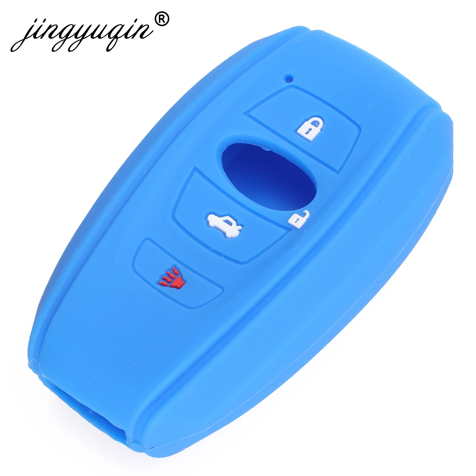 jingyuqin Silicone Car key Fob Case Cover Skin for Subaru Legacy Impreza Forester XV Trezia BRZ WRV Levorg Outback Protector