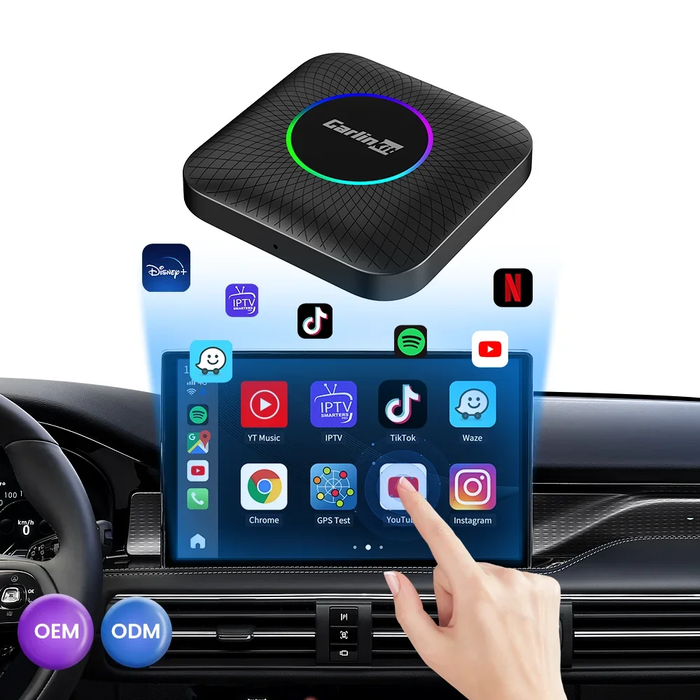 New Arrival Carlinkit 8G+128GB Android 13 System carplay auto car stereo Youtobe Netflix portable wireless android carplay box