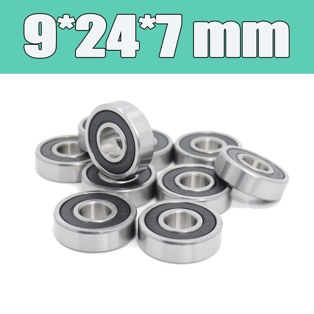 

10PC 609-2RS Bearing 9*24*7 mm ABEC-1 609 RS Bicycle Hub Front Rear Hubs Wheel 9 24 7 Balls Bearings