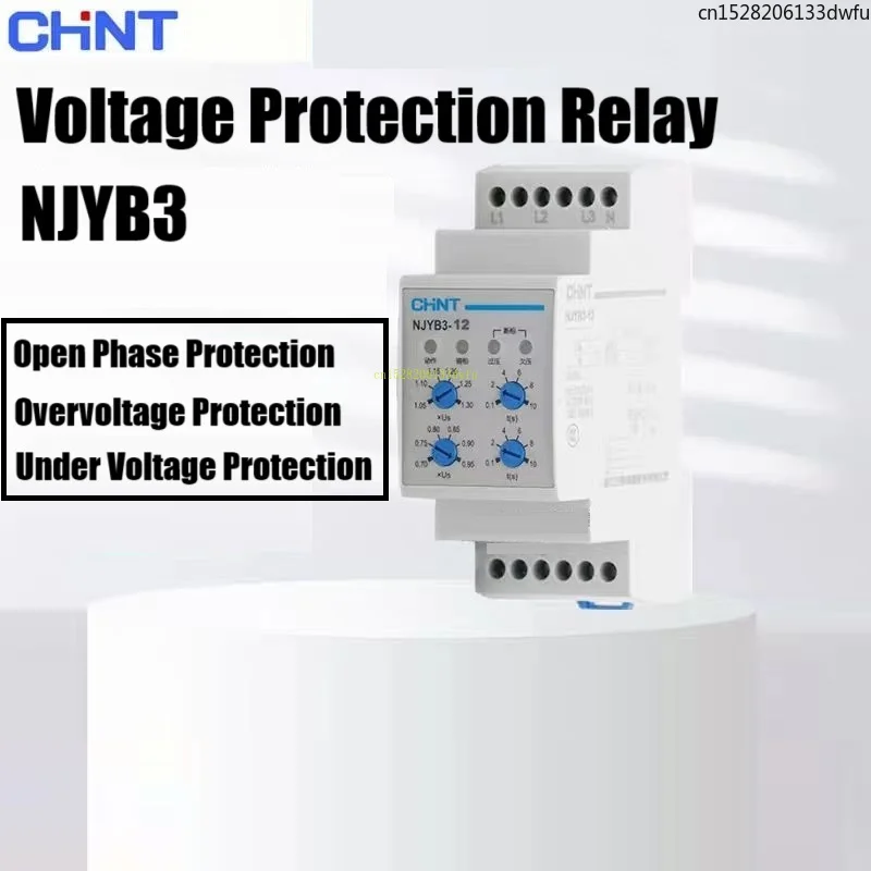 

CHINT Three-phase Four Wire Relay NJYB3-5 8 11 12 AC 220V Phase Sequence Phase Failure Overvoltage Undervoltage Protection 380V