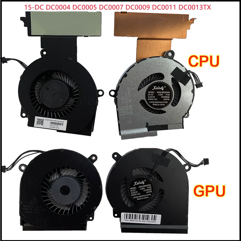 

New Laptop CPU Cooling Fan Cooler And GPU Cooling Fan For HP 15-DC DC0004 DC0005 DC0007 DC0009 DC0011 DC0013TX