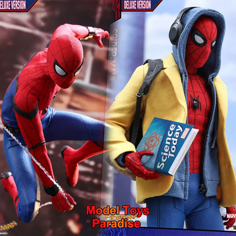 HOTTOYS HT MMS426 1/6 Men Soldier Spider Man Back to School Season Marvel Super Hero Full Set 12'' Action Figure Collectible Toy