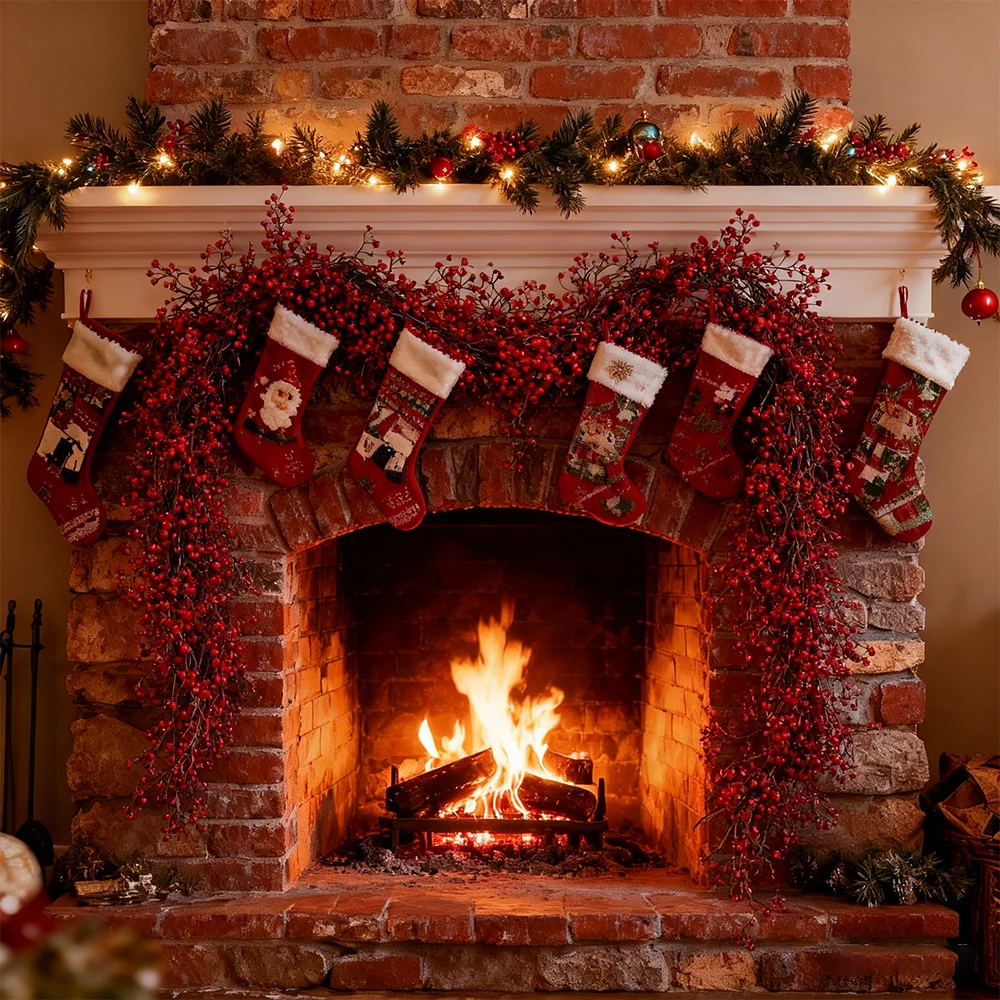 180 سنتيمتر النباتات الاصطناعية معلقة جارلاند البلاستيك السرخس الحمراء نبات اللبلاب وهمية المنزل الزفاف الجدول حفلة حديقة عيد الميلاد الديكور #3