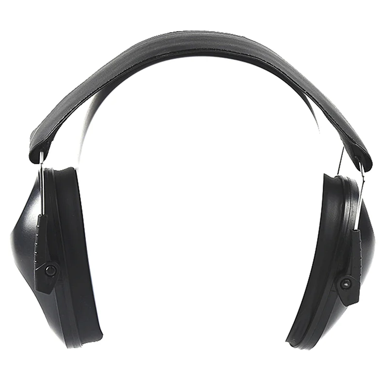 【BRILLIANT 】4X أغطية أذن بخاصية إلغاء الضوضاء للأطفال والكبار - أغطية أذن لاسلكية قابلة للتعديل لحماية السمع في مكان العمل باللون الأسود