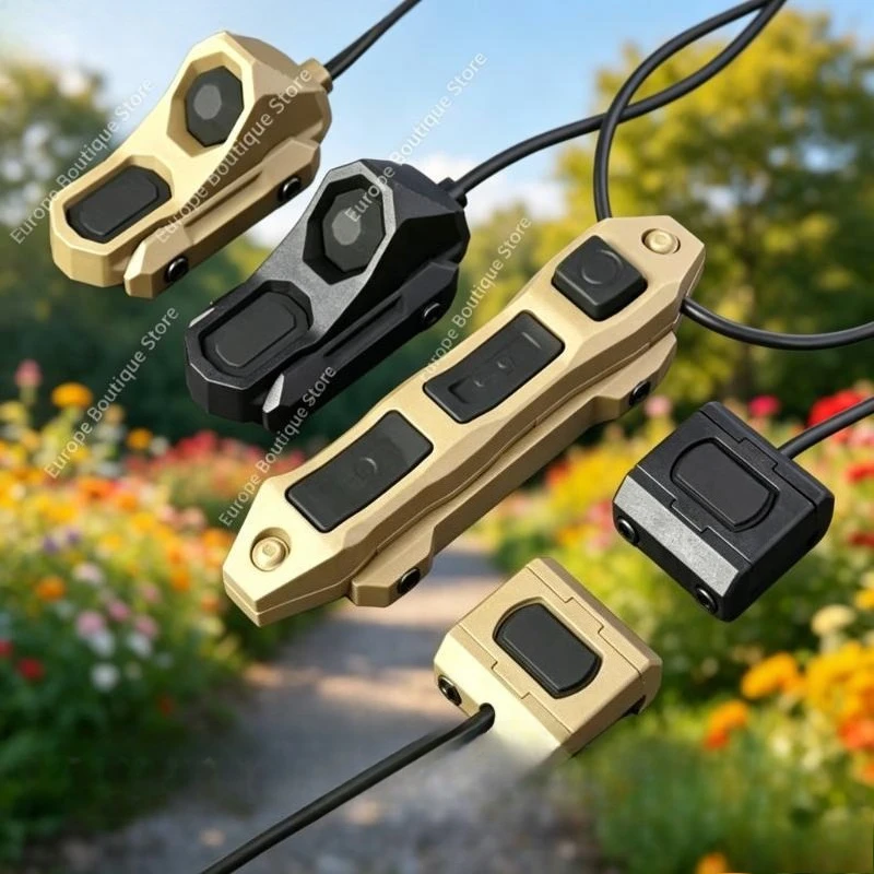 Dual/Triple Control Remote Pressure Pad Switch for OGL PEQ-15, 2.5mm SF Plug for M600 M300 Flashlight, 20mm Rail Toy Accessory