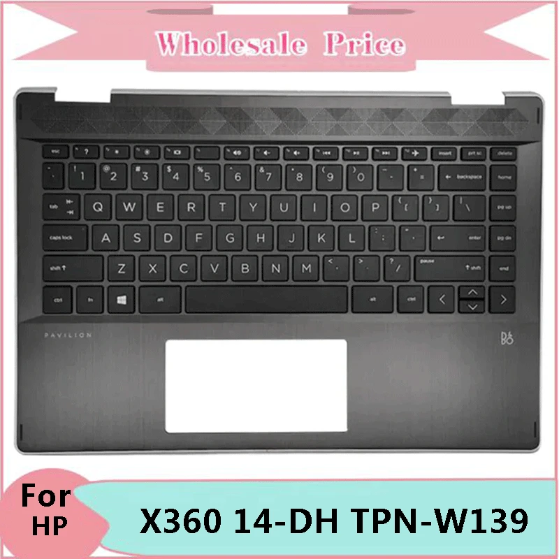 New Original For HP Notebook Pavilion X360 14-DH TPN-W139 Laptop Palmrest Case Keyboard US English Version Upper Cover