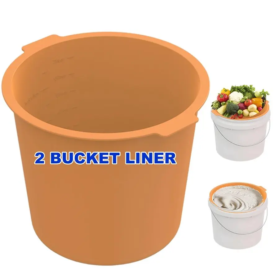 

Gallon Silicone Bucket Liner Reusable Mixing Liner for Concrete, Mortar, Grout, Paint, Food Grade NonStick, Easy to Clean amp Du