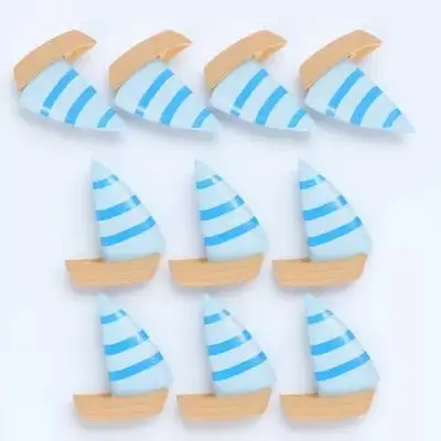 10 szt. Miniaturowe żaglówki dekoracyjne, realistyczne, lekkie, do domu, ogrodu, stawu, dekoracje wielkanocne, akcesoria do dekoracji biurka, stołu, krajobrazu.