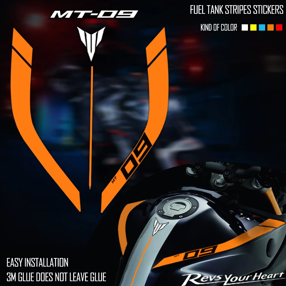 NEW 3M Motorcycle Sticker Racing MT-09 Fuel Tank Decals Logo Accessories Waterproof For Mt09 Mt 09 mt-09