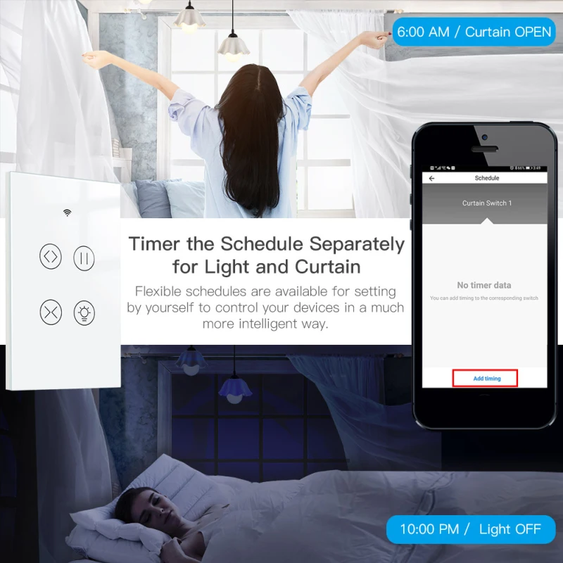 Vida inteligente app luz interruptor de toque controle de voz tuya inteligente wifi rf painel de vidro controle remoto-fi2.4ghz interruptor de luz