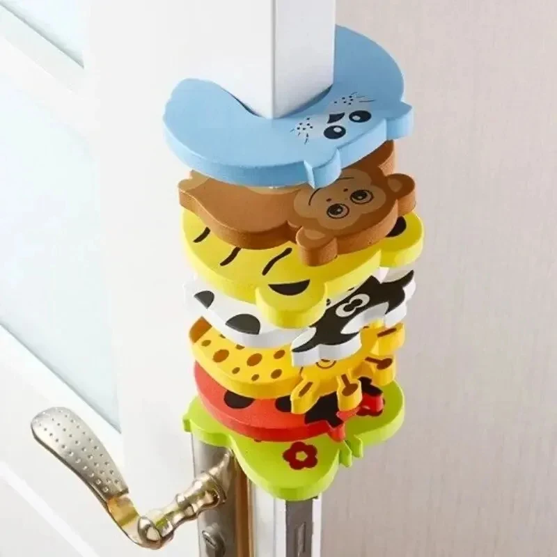 1/2pcs Baby Safety EVA Door Stopper Anti-Pinch Finger Guard Cute Animal Design Child Lock Protector for Furniture Newborn Care