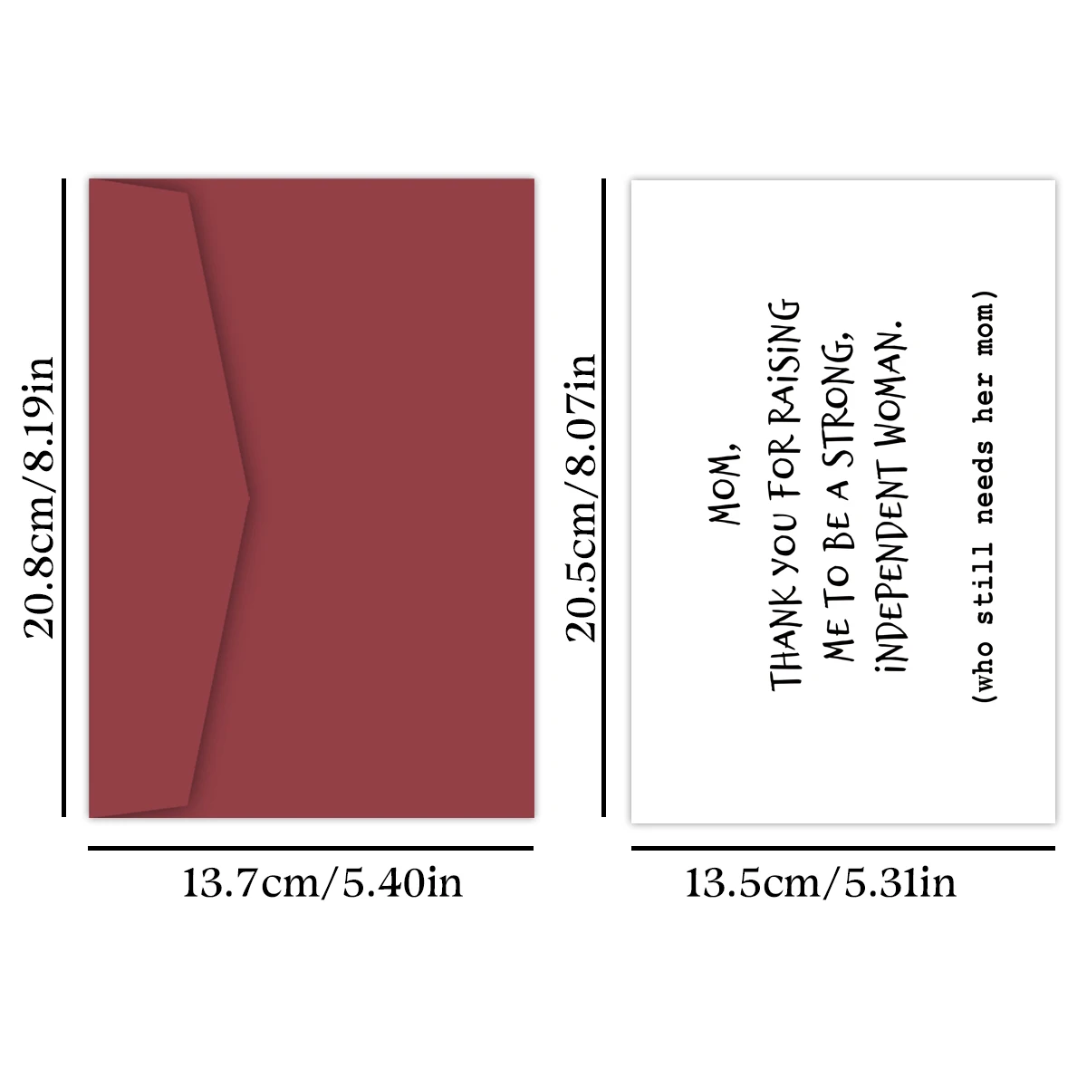 1PC, Card For Mom, Thank You For Raising Me To Be A Strong Independent Woman, Birthday Card For Mom, Mothers Day Gift Card