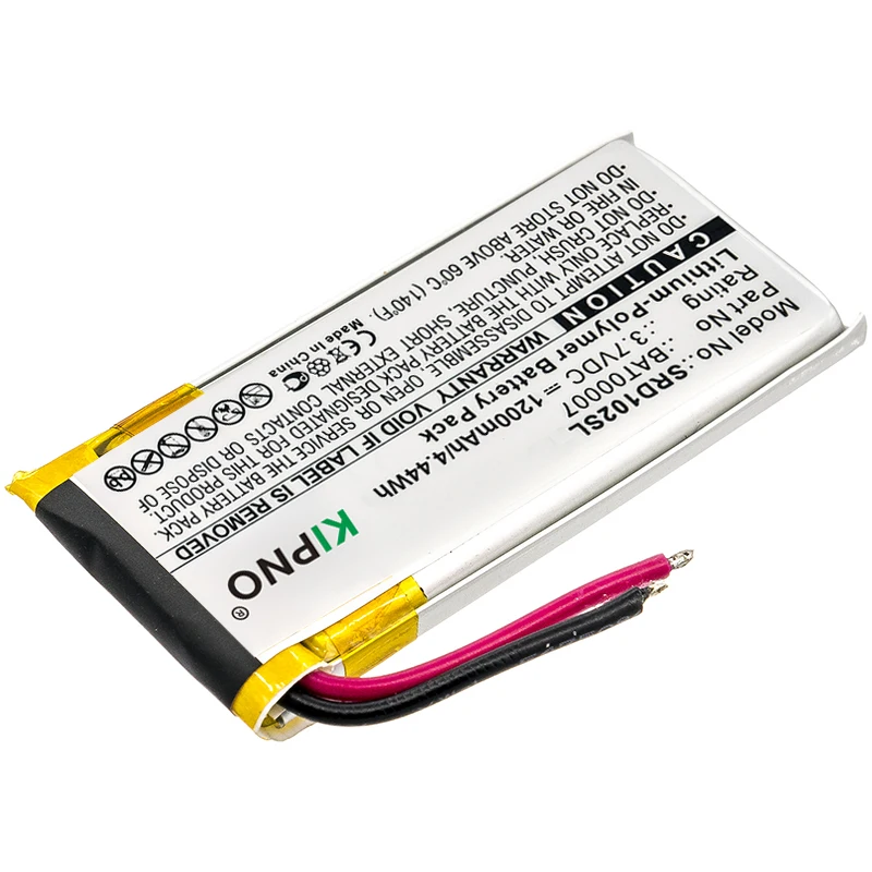 1200mAh Replacement Battery for Cardo Scala Rider Packtalk Duo SRPT0102 BAT00007 Wireless Headset Compatible with Cardo Systems