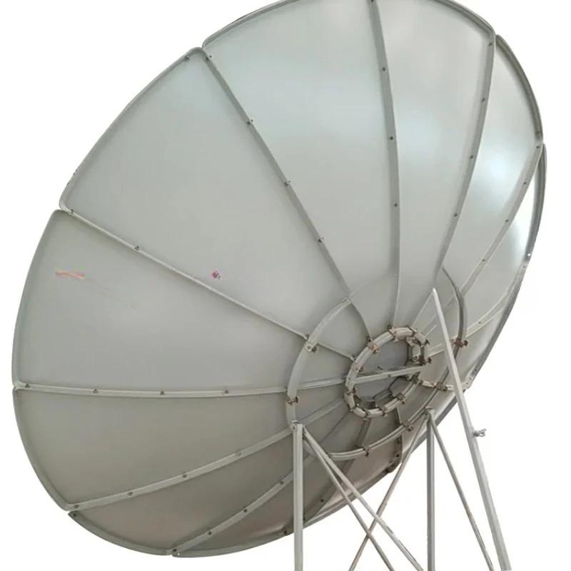 C-band main focus antenna, 240 cm satellite antenna, 2.4 m, 8 ft, steel plate, good performance