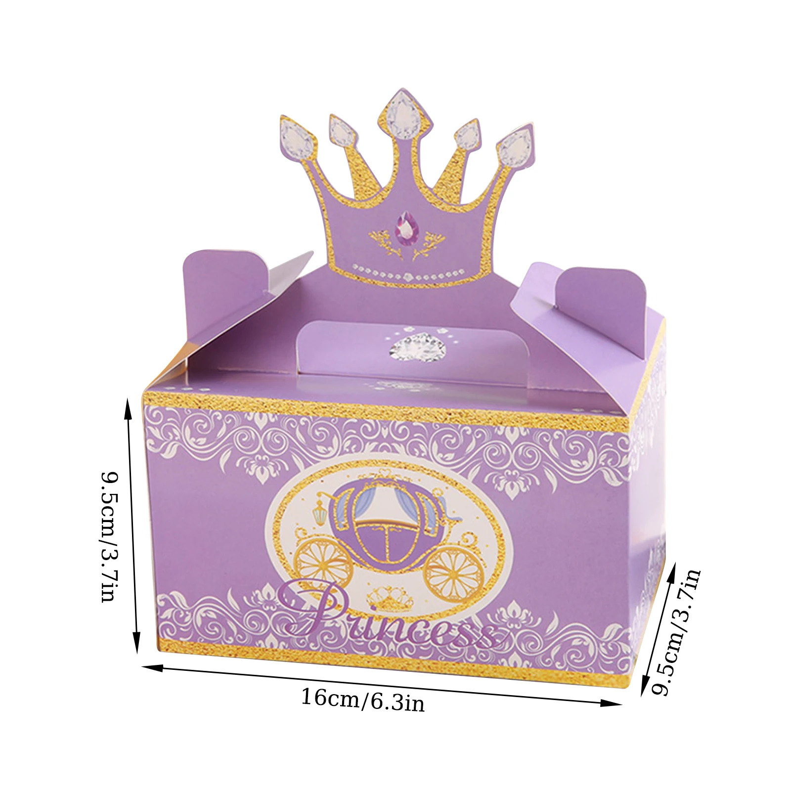 12pcs Little Princess Crown Gift Box Princess Theme Party Candy Snacks Candy Box Birthday Party Gift, Holiday Gift