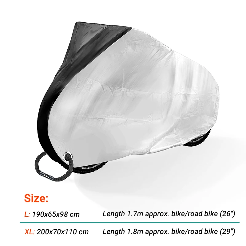 Bike Cover Waterproof Outdoor Indoor Bicycle Wear-resistant Fabric Road MTB All Season Dustproof UV Protective Bike Accessories