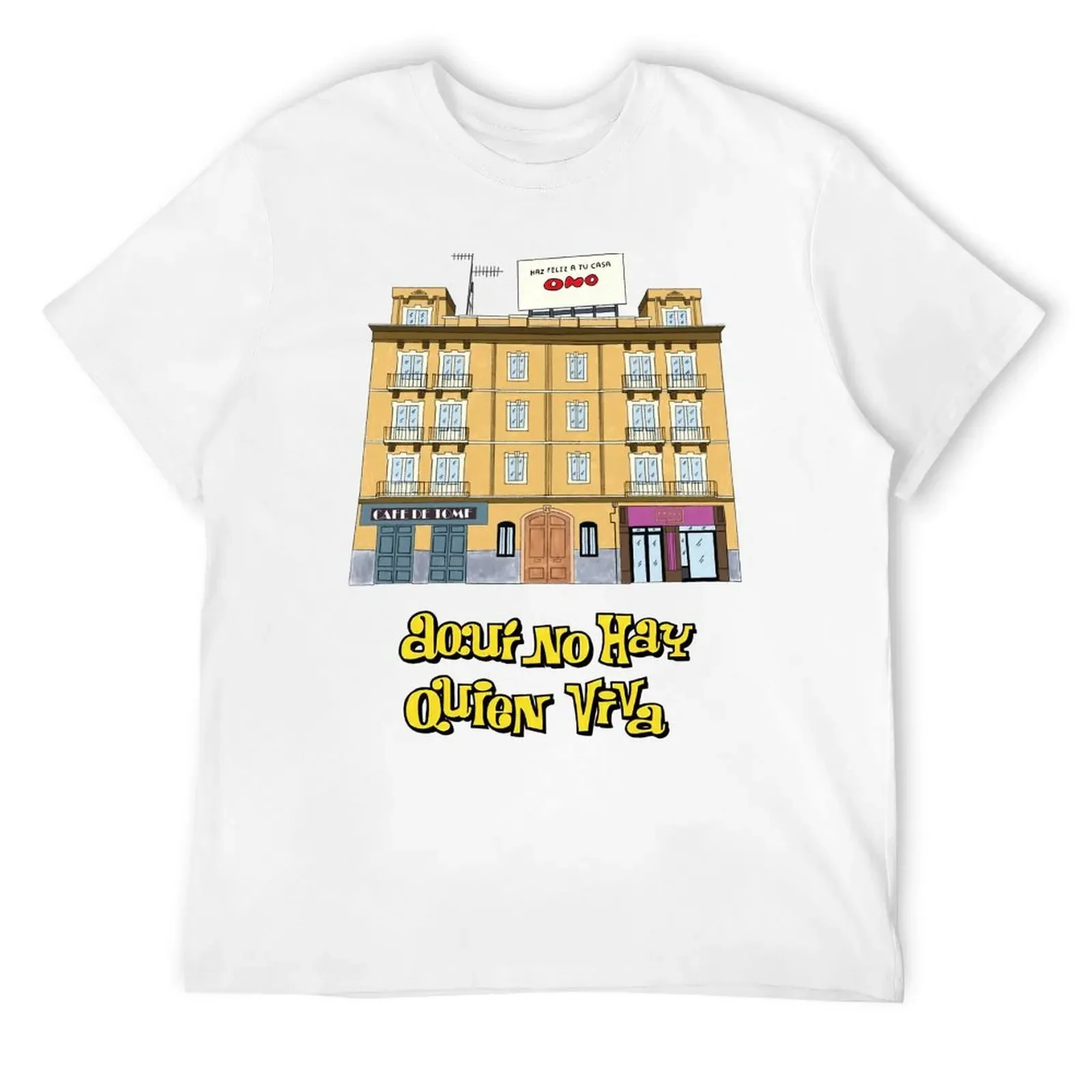 تي شيرت Aqu no hay que viva ediduer تي شيرت كبير الحجم ملابس صيفية قمصان جرافيك تي شيرت رجالي على الموضة