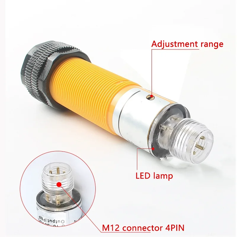 M18 diffuse reflection photoelectric switch infrared three wire sensor E3F-DS30C4/C2 normally closed NPN normally open PNP