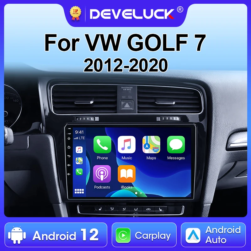 

Автомагнитола для Volkswagen VW Golf 7 MK7 GTI 2011 - 2021 2 Din Android 12 стерео Мультимедийный видеоплеер Carplay Авто 4G DVD QLED