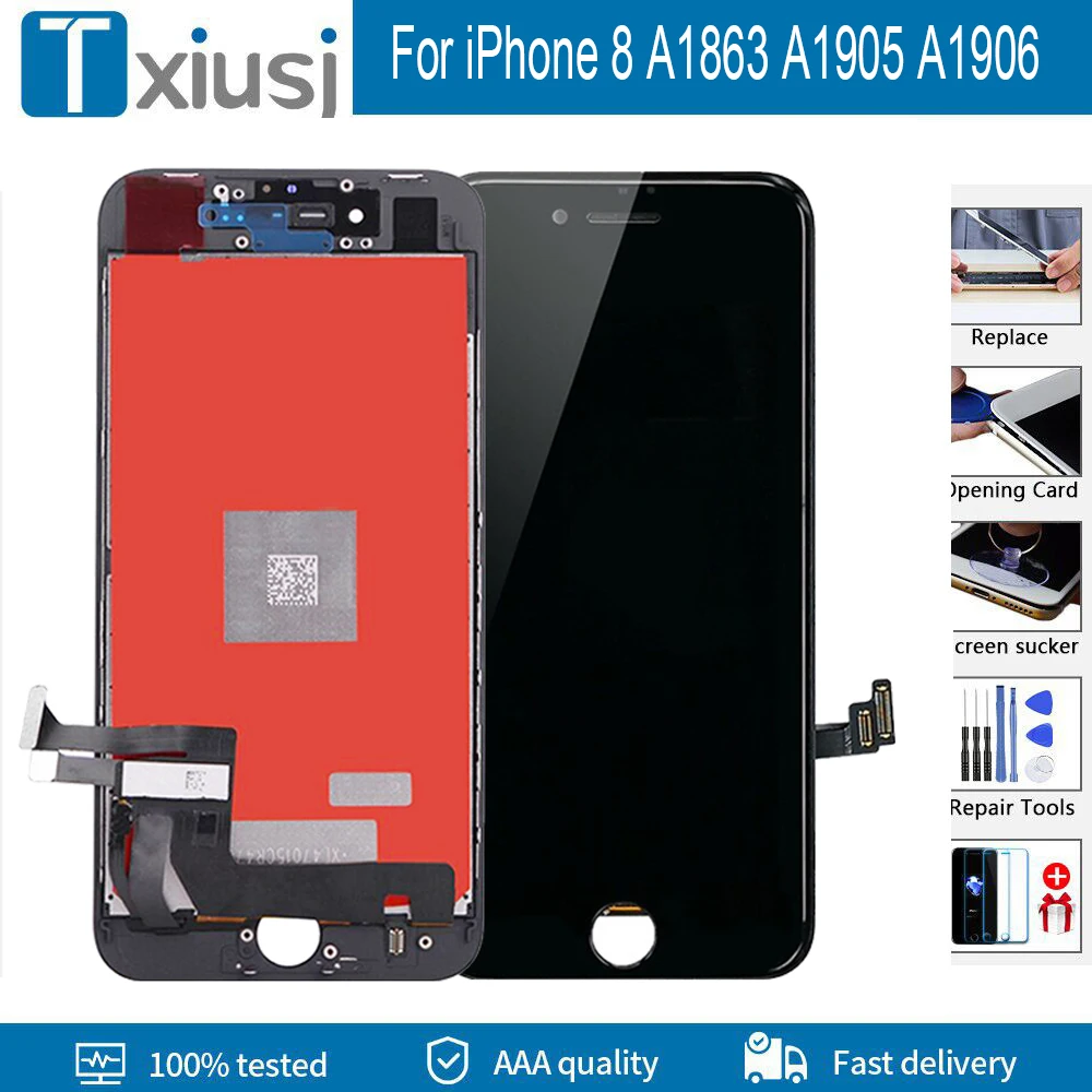 LCD Screen For iPhone 8 A1863 A1905 A1906 LCD Display With 3D Touch Screen Digitizer For iPhone 8 LCD Replacement