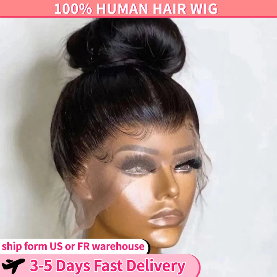 Wigs Human Hair Straight 360 Full Lace Front Wig Human Hair Pre Plucked 13x6 13x4 HD Lace Frontal Hair Wig Brazilian For Women