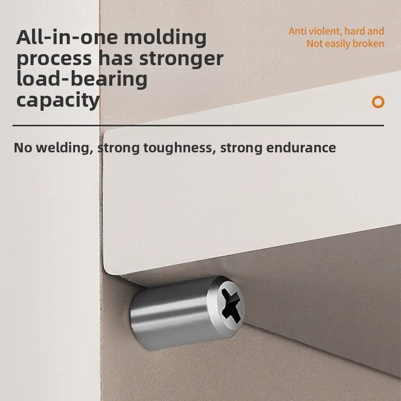Integrated Self-tapping Screw Support No-drill Bracket Hardware Cabinet Partition Shelf Rack Fixing