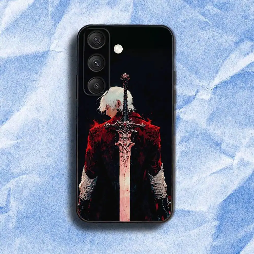 حافظة هاتف D-Devil May C-Cry DMC لهاتف سامسونج S 25,24,23,22,30,21,10,9,Ultra,Plus,Lite,FE,4,5G حافظة ناعمة سوداء