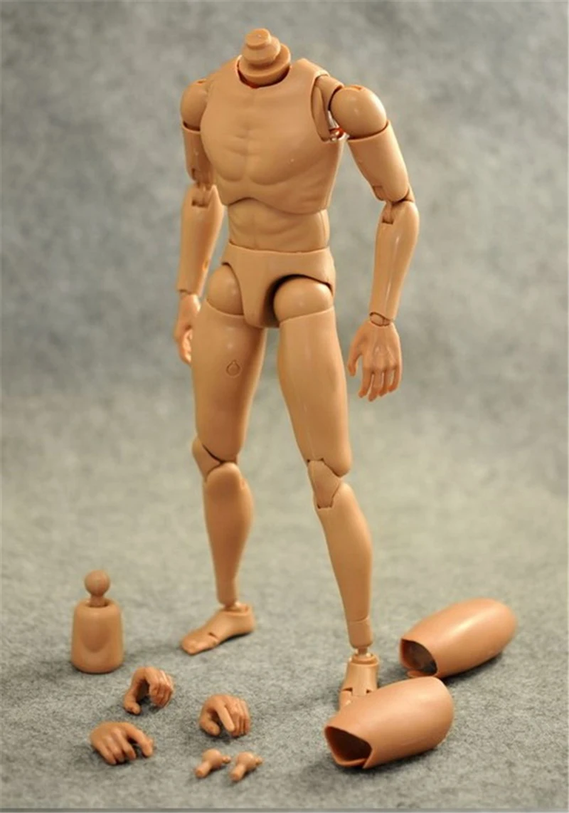 

2025 New 1/6 Scale B001 Male Soldier Body Narrow Shoulder Muscle Model for 12 Inch Movable Action Figures Head Carving Accessory