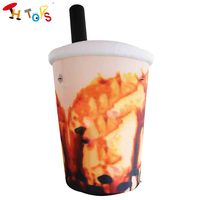 Fast Shipping 3m High Inflatable Boba Drinking Cup Model Customized Inflatable Snack Replica Model for Advertising