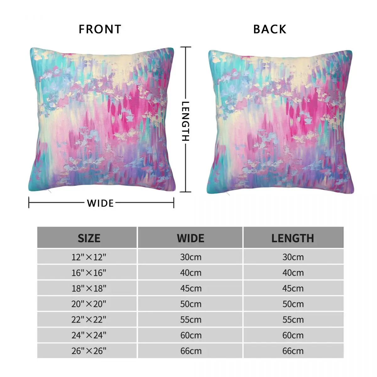 Soft Pink Pastel Colours Square Pillowcase Polyester Linen Velvet Pattern Zip Decor Throw Pillow Case Sofa Seater Cushion Cover