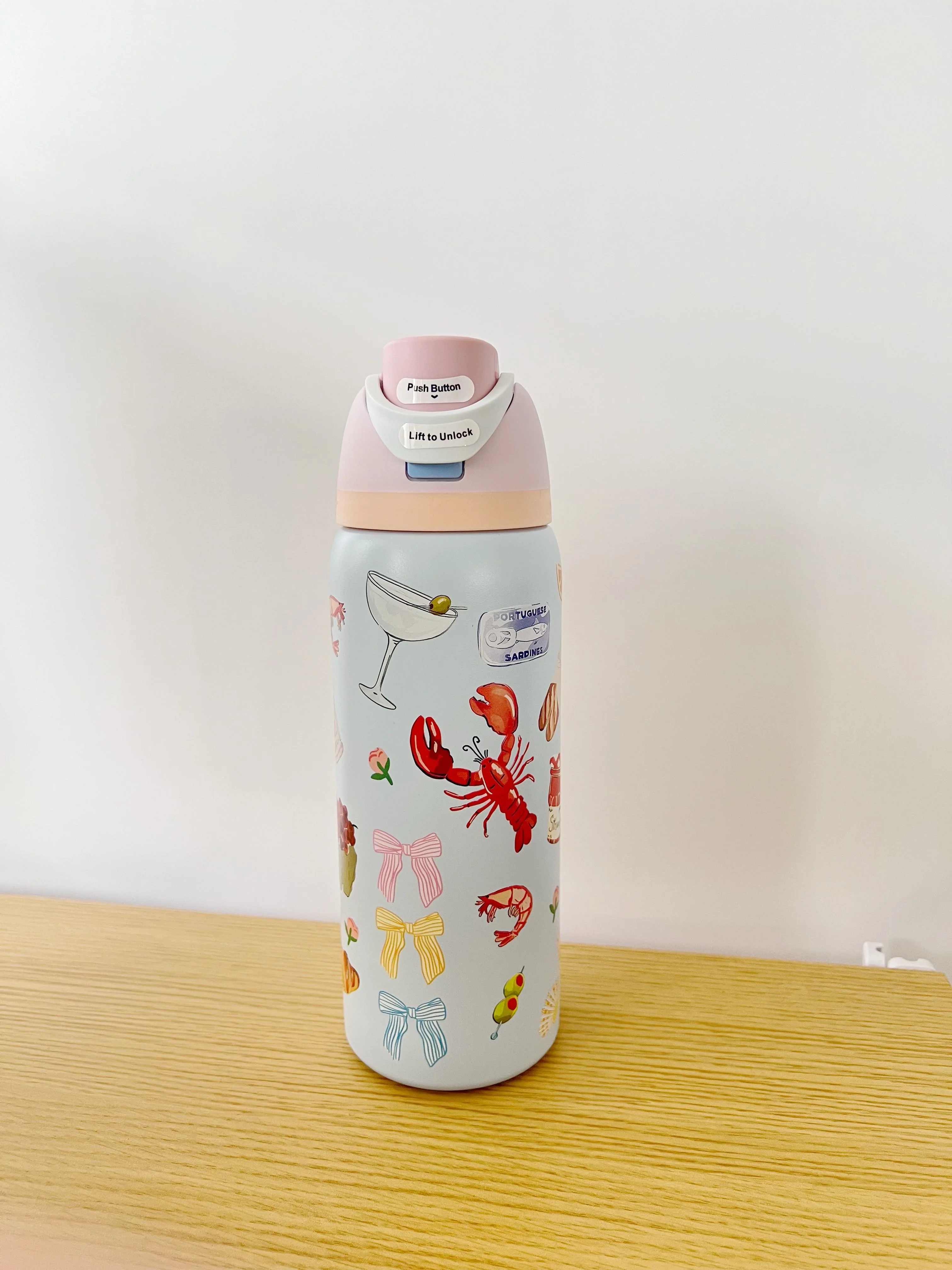 O---Wa32Oz Taza Termo de Acero Inoxidable Botella de Agua Fría Botella de Agua Deportiva Taza con Pajita