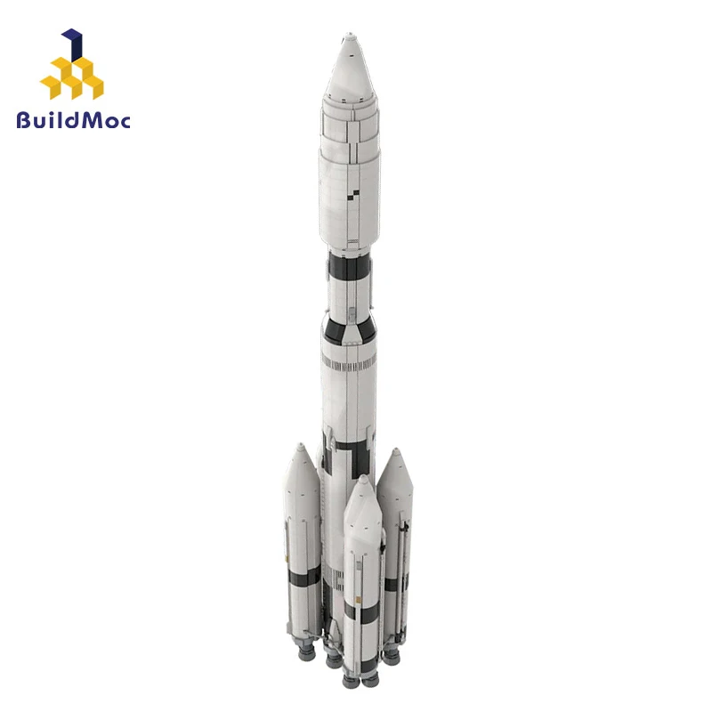 

MOC Science Saturn V MLV-25L Rocket Building Blocks Set Space Series Big Size Explore Vehilce Bricks Toys For Children Kid Gifts