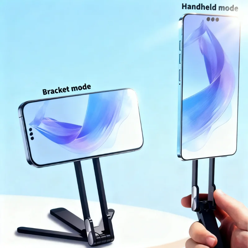 

Magnetic Phone Tripod with Carabiner Clip Portable Dual-Side Phone Stand Desk Mount Selfie Handle Holder for iPhone 14-17 ProMax