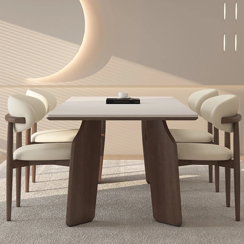 

Centerpiece Unique Dining Table Kitchen Nordic Big Modern Center Dining Table Rectangular Design Mesas De Comedor Home Furniture