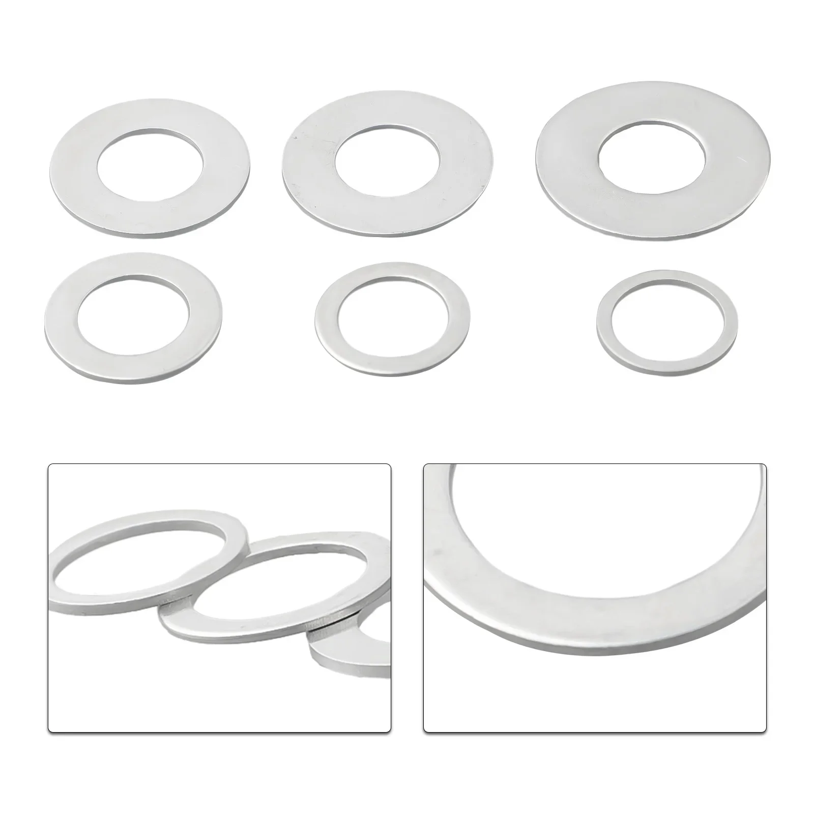 High Quality Practical 100% Brand New Exhibition Hall Circular Saw Ring Conversion Washers Silver Useful 6Pcs Set