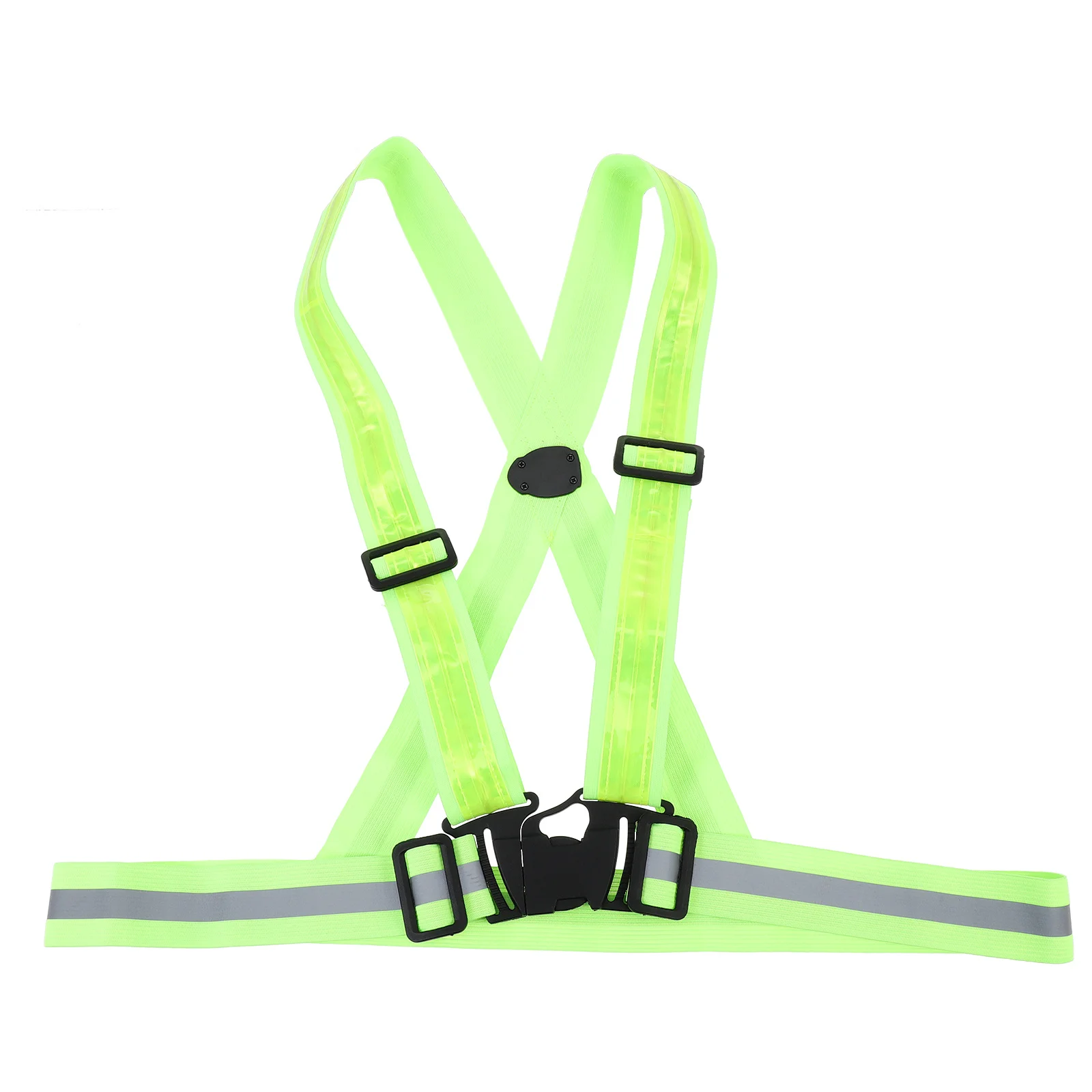1Set Luminous Reflective Vest Adjustable Elastic Glowing Strap Outdoor Running Night Safety Gear Glowing Reflective Vest