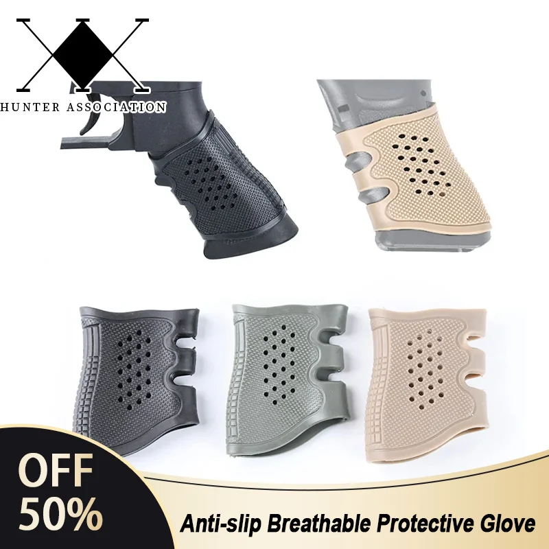 

Tactical Rubber Airsoft Accessories Anti-slip Breathable Glove protective For AR15 HK416 M4 M16 G17 G19 G22 Hunting Weapon Parts