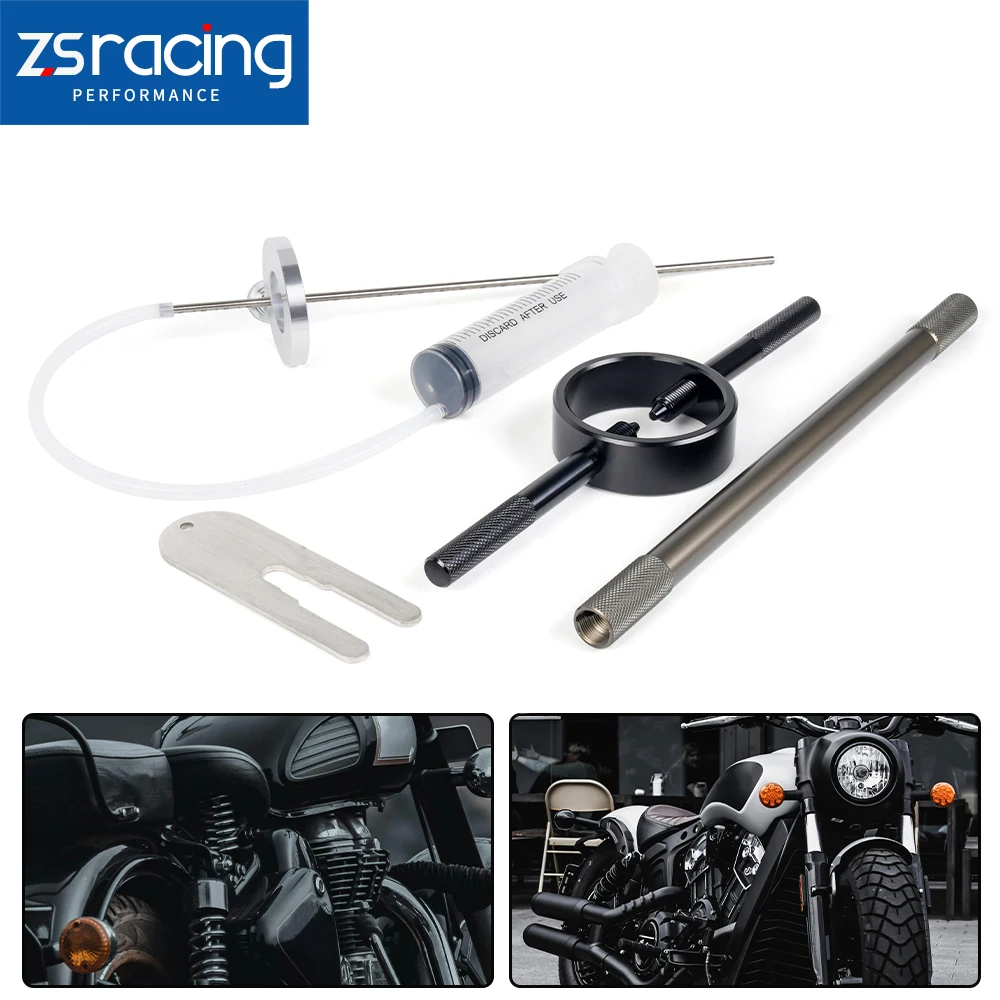 ZSRA-Universal Motorcycle Fork Spring Compressor Tool Kit for Most Regular Cartridge and Inverted Forks Motorcycle EM1091