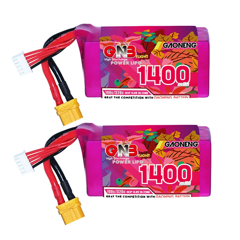 TERFPV 2 Stück GNB 2S 3S 4S 6S 8S 160C Wiederaufladbare Lipo-Batterie 650/880/1100/1300/1400/1530/1630mAh für FPV Drohne Flugzeug RC-Teile Hobby 7