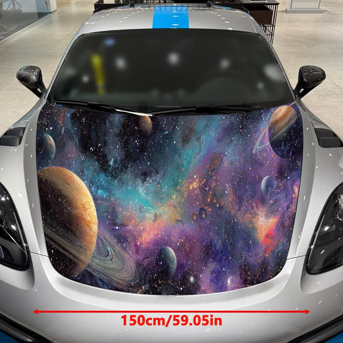 Fantasy Universe Nebulae and Planets Car Hood Vinyl Stickers Car Surface Protection Decal Car Decoration Cover Vinyl Wraps Water