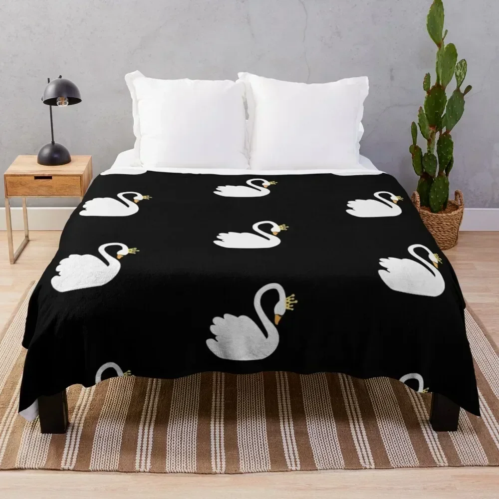 

SwanQueen Throw Blanket Stylish Couch Blanket for Home Living Room