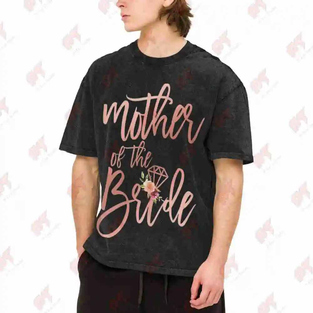 Mother Of Bride Party Vintage Washed Tee Pure Cotton T-Shirt