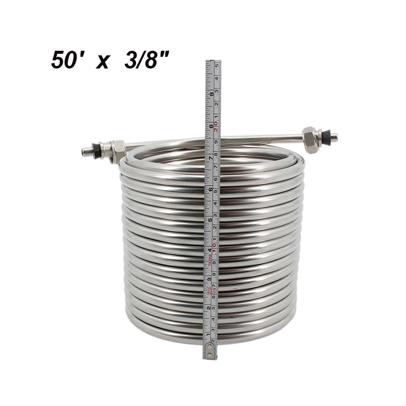 Stainless Steel Jockey Box Dual Coil - 50ft x 3/8\