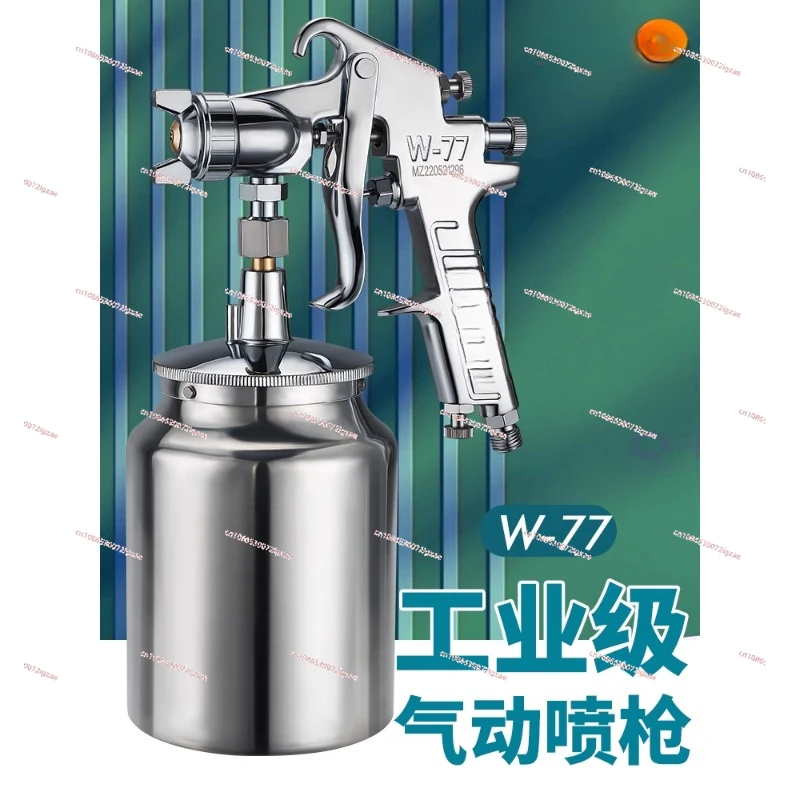 W-77 Paint Spray Gun Pneumatic W71 Up and Down Pot Latex Paint Large Diameter Furniture Spray Gun