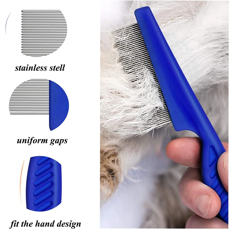 4Pcs Small Animals Grooming Kit Rabbit Hair Remover Grooming Brush Guinea Pig Shampoo Bath Brush Bunny Double Sided Flea Comb