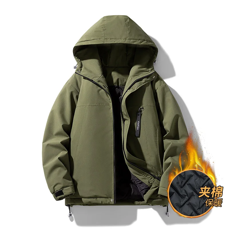 

Camping Jacket Men Windbreak Autum Winter Fleece Coat Plus Size 8XL Fashion Casual Waterproof Jacket Male Outerwear Big Size