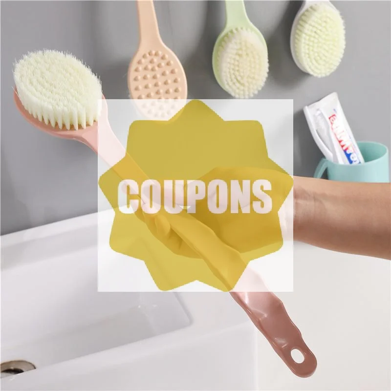 Long Handle Bath Shower Brush Soft Dense Bristles Back Massage Nodes For Exfoliating Deep Cleaning Bathroom Use