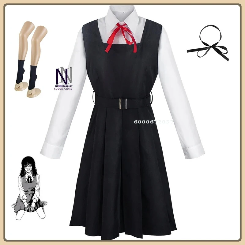 

ABC123Chainsaw Man Mitaka Asahi Cosplay Costume (Classic Style) Black Dress Uniform Full Set High Quality Anime Clotx,3;b'2.