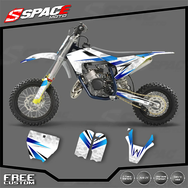 

SPACE Motorcycle Graphics Background Decal Adhesive Stickers Kit for Husqvarna TC50 2017 2018 2019 2020 2021 2022 2023