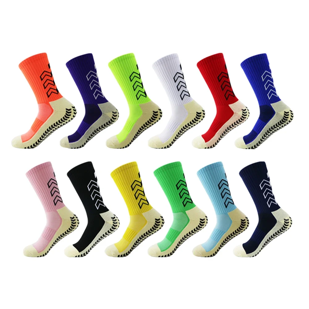 1 Pair Anti Slip Football Socks Non Slip Sports Socks Anti Blister Grip Socks for Men Women